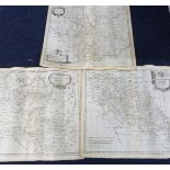 ROBERT MORDEN: 3 engraved maps [1695], Leicestershire, Northamptonshire and Huntingtonshire,