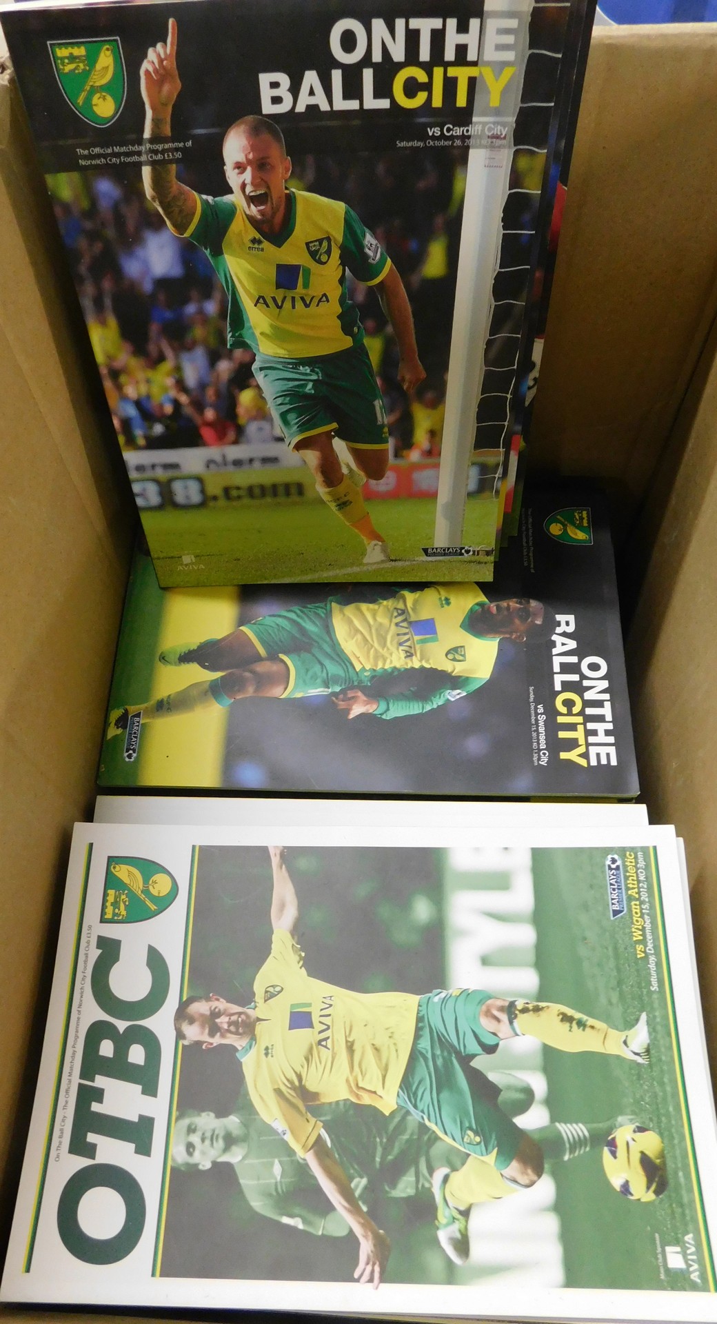 Three boxes modern Norwich City FC programmes including aways etc - Image 2 of 3