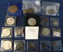 Small box interesting mix of mainly UK coins including Edward I long cross penny, Canterbury mint,