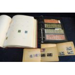 Box: two albums, two stock books and assorted loose mainly GB mint and used stamps, Queen Victoria