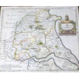 ROBERT MORDEN: THE EAST RIDING OF YORKSHIRE, engraved hand coloured map [1695], approx 355 x