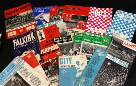 Packet: 70+ assorted soccer programmes mainly 1966-73, including Tottenham Hotspur, Manchester