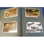 Two old postcard albums containing circa 200 picture postcards including topographical, glamour,