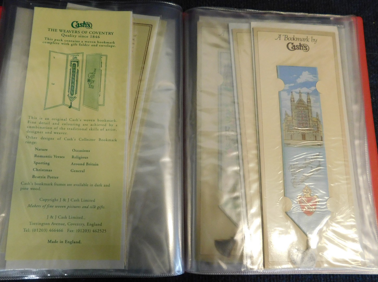 Box: collection 49 modern Cash~s woven bookmarks in three albums, mainly in original sealed - Image 4 of 6