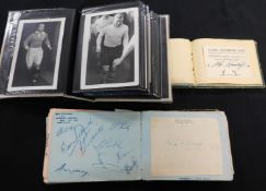 Two autograph albums, well filled with soccer and cricket autographs, late 1940s-50s, soccer