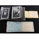 Two autograph albums, well filled with soccer and cricket autographs, late 1940s-50s, soccer