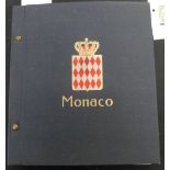 Monaco 1933-2010 mint and used stamp collection in a Davo album, more modern issues mainly unmounted