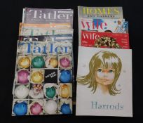 Box The Tatler magazine 1960, 9 issues + Homes and Gardens 1962 issues + Home Magazine 1961, 1 issue