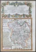 OWEN/BOWEN: 3 hand coloured engraved road maps circa 1736, printed recto and verso, comprising THE