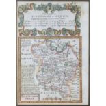 OWEN/BOWEN: 3 hand coloured engraved road maps circa 1736, printed recto and verso, comprising THE