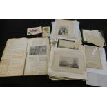 Box of assorted ephemera including photographs, manuscripts etc