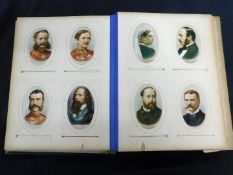 Disintegrating Victorian carte de visite album containing assorted mainly ports