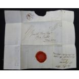 Jersey 1810 entire to London with good strike of Jersey scroll (early usage)