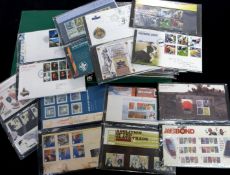 GB album of presentation packs, 2010-2018 plus a few first day covers, together with a stock book of