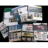 GB album of presentation packs, 2010-2018 plus a few first day covers, together with a stock book of