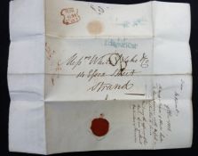 GB 1819-79 collection of 31 assorted covers in a Stanley Gibbons album including pair of 1840