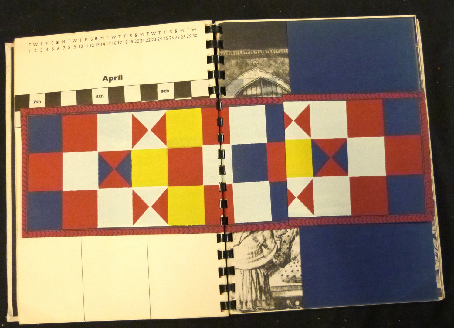 India 1975 diary designed and produced by Chimianial Paper Co Bombay, unused spiral bound diary - Image 3 of 5
