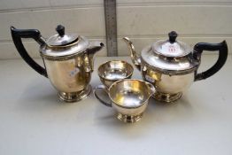 SILVER PLATED FOUR PIECE TEA SET