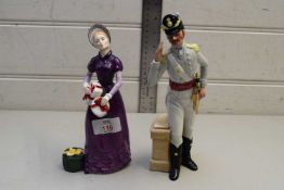 PAIR OF ROYAL DOULTON FIGURES, 'GOOD DAY SIR' AND 'GOOD MORNING MA'AM'