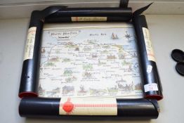 FOUR REPRODUCTION MAPS OF NORFOLK IN TUBES