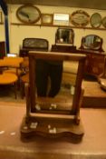 SMALL LATE VICTORIAN MAHOGANY FRAMED SWING DRESSING TABLE MIRROR, 50CM HIGH