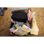 BOX OF VARIOUS MAKE-UP BAGS, EYE LASH EXTENSIONS AND OTHER COSMETICS