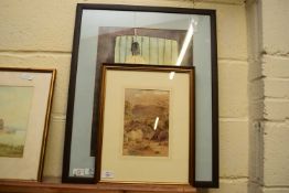 LATE 19TH/EARLY 20TH CENTURY BRITISH SCHOOL STUDY OF A BRIDGE OVER A RIVER, WATERCOLOUR, UNSIGNED,