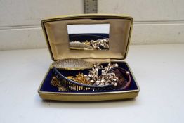 SMALL CASE OF VARIOUS COSTUME JEWELLERY