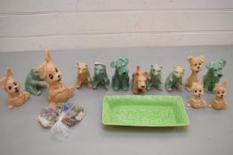 COLLECTION OF SYLVAC AND OTHER MODEL ANIMALS TO INCLUDE RABBITS, DOGS, BEARS ETC