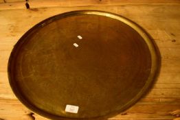 BRASS BENARES TRAY, 59CM DIAM