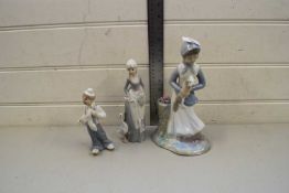 THREE FIGURES IN THE LLADRO STYLE