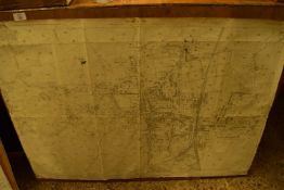 ORDNANCE SURVEY EDITION OF 1928 MAP OF EAST DEREHAM AND DISTRICT ON BOARD BACK