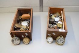 LARGE COLLECTION OF MIXED POCKET WATCHES AND WATCH PARTS