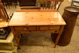 MODERN PINE TWO-DRAWER SIDE TABLE