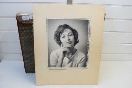 CASE CONTAINING VINTAGE BLACK AND WHITE PORTRAIT AND ARCHITECTURAL PHOTOGRAPHS