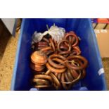 BOX OF CURTAIN POLE RINGS