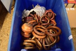 BOX OF CURTAIN POLE RINGS