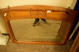 MODERN PINE FRAMED MIRROR, 89CM WIDE