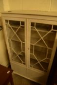 CREAM PAINTED ASTRAGAL GLAZED BOOKCASE CABINET, 85CM WIDE