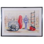 Henry Moore, British 20th Century, ‘Sculptural Objects’, 1949. Schools print lithograph in colours