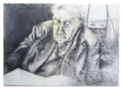 British Contemporary, Portrait of the English composer Ralph Vaughan Williams (1872-1958) by an