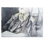 British Contemporary, Portrait of the English composer Ralph Vaughan Williams (1872-1958) by an