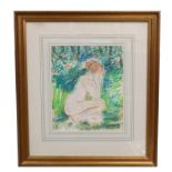 Stuart Scott Somerville, British School, 20th Century, Seated nude. Pastel, signed , 11 x 8.5ins