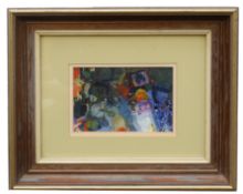 Robin Boyd, abstract, oil on paper, unsigned, 4.6x6ins