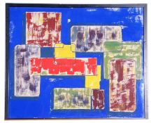 John Trudgill, 20th Century, British, abstract, acrylic on card . , 15.5x19 ins