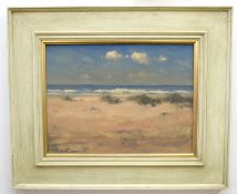 Miles Fairhurst, British, 20th Century, ‘Walberswick Beach’, Signed, 2001. Oil on board, signed,