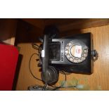 VINTAGE BLACK BAKELITE TELEPHONE