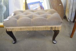 SMALL FOOTSTOOL ON CABRIOLE LEGS