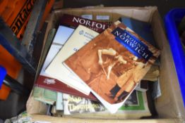 BOX OF MIXED BOOKS AND EPHEMERA TO INCLUDE LOCAL INTEREST