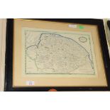 FRAMED MAP OF NORFOLK